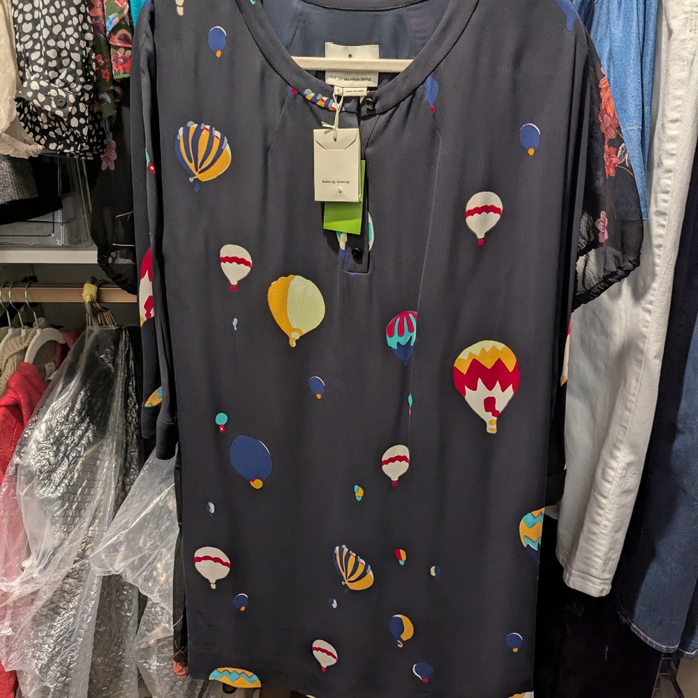 NWT Kate Spade Colorful Hot Air Balloon Print Dress